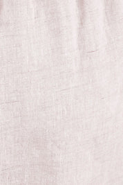 Product shot of the Pull On Linen Pant - Natural in colour Natural, showing detail