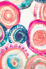 Product shot of the Belinda Lightweight Scarf in colour Multi, detail