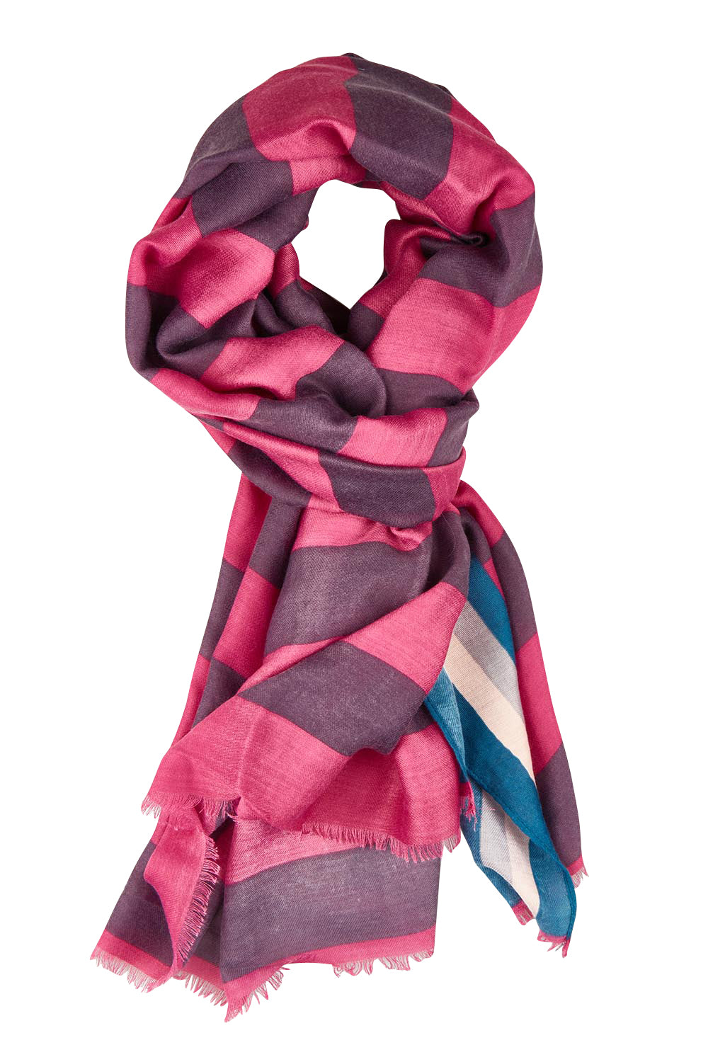 Fiona Stripe Scarf – Pink