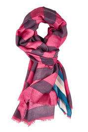 Fiona Stripe Scarf – Pink