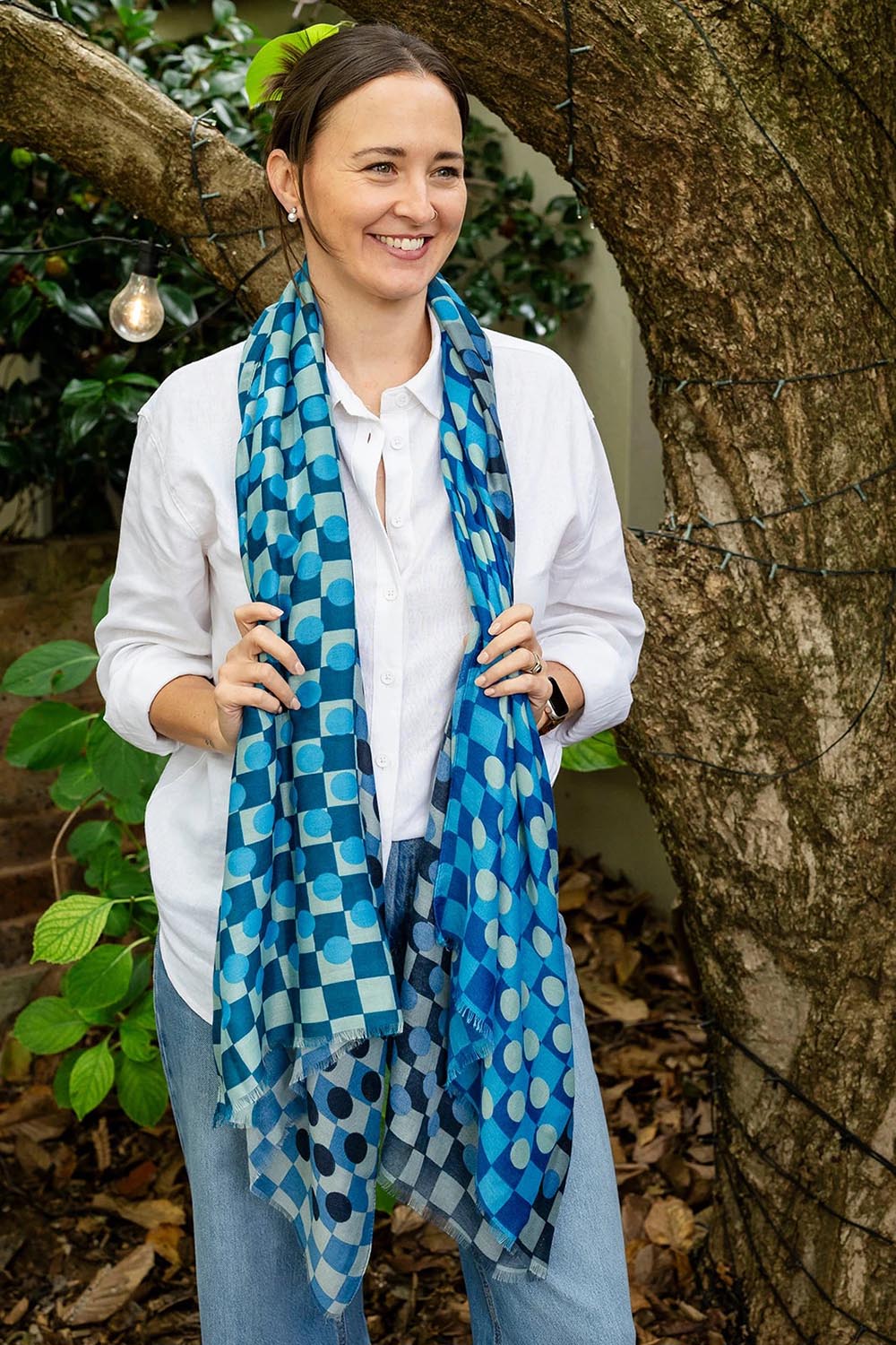 Frankie Geo Scarf – Blue