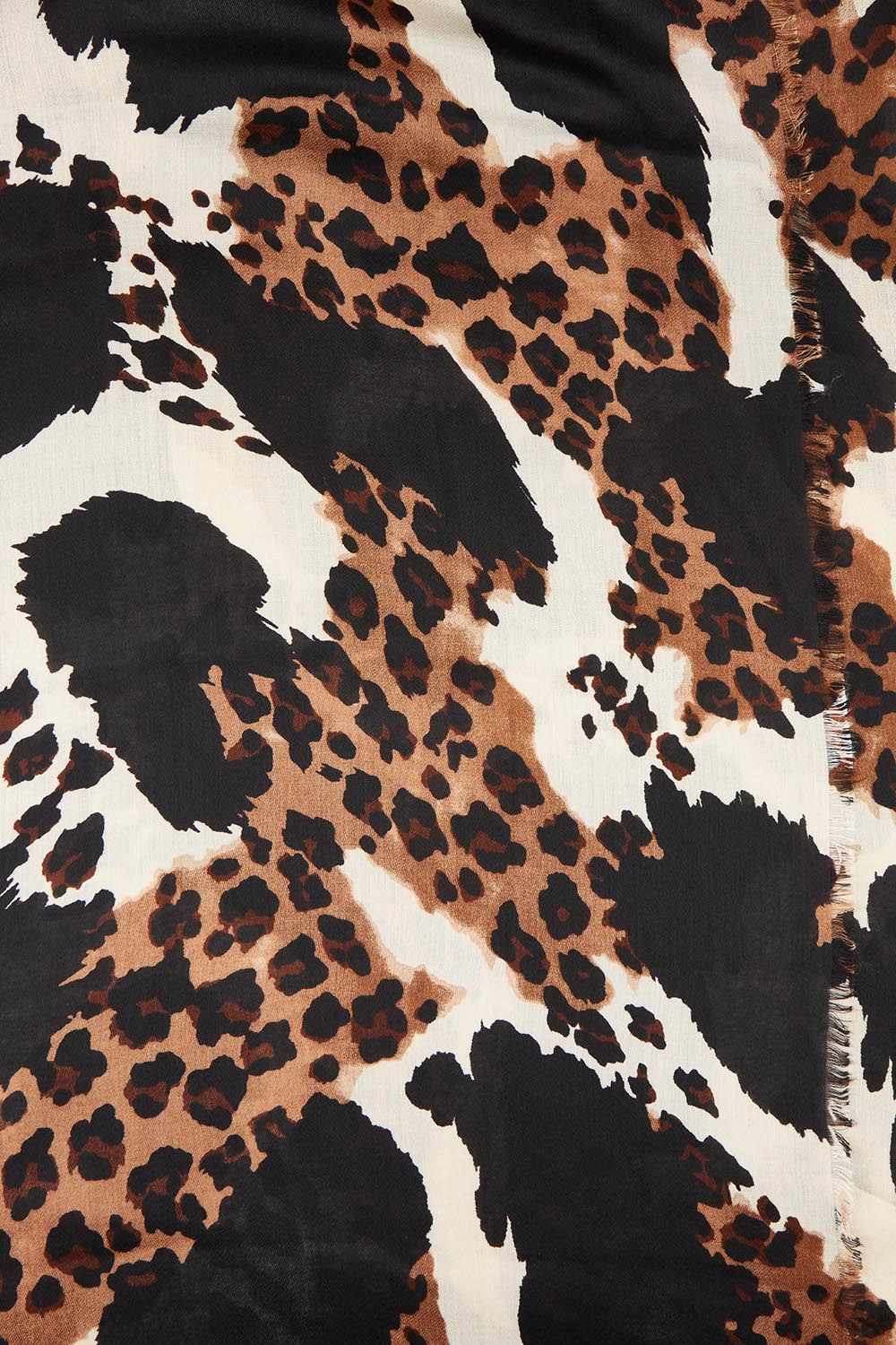 Georgia Animal Print Scarf – Black