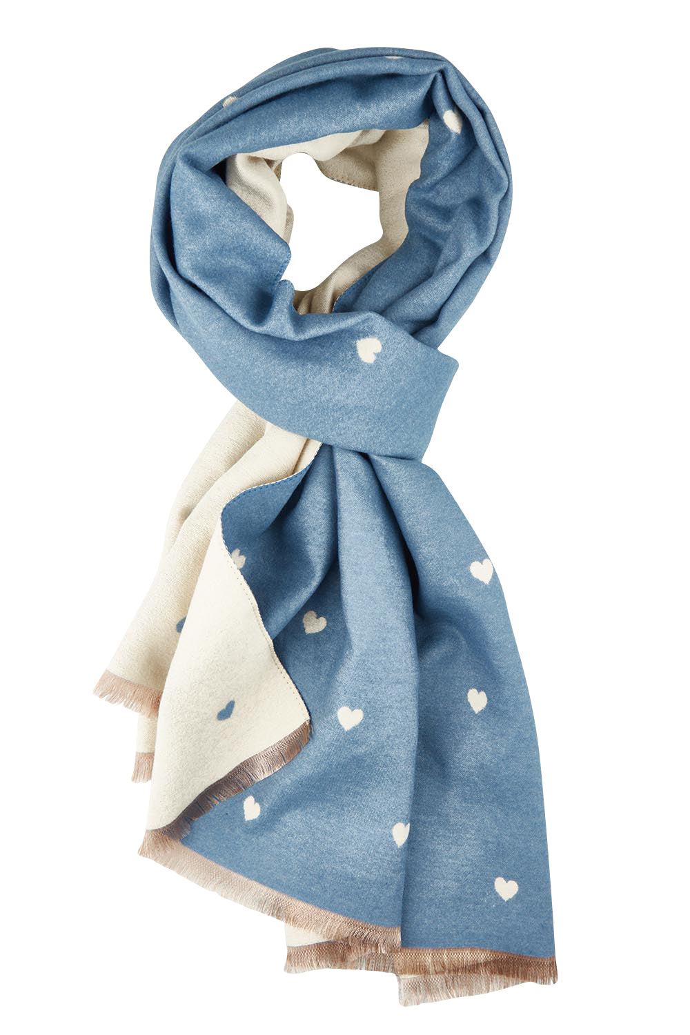 Holly Heart Scarf – Blue