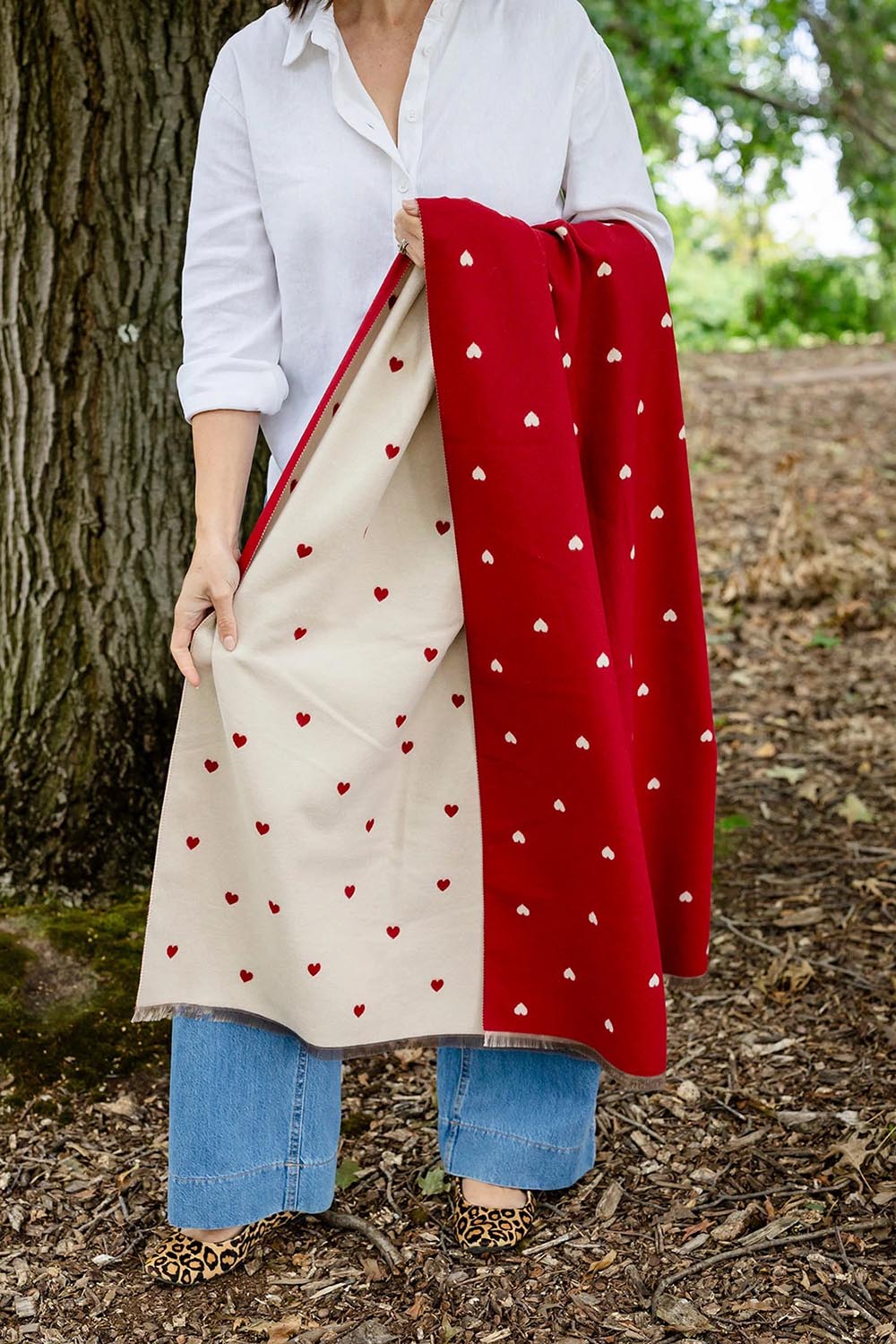 Holly Heart Scarf – Red