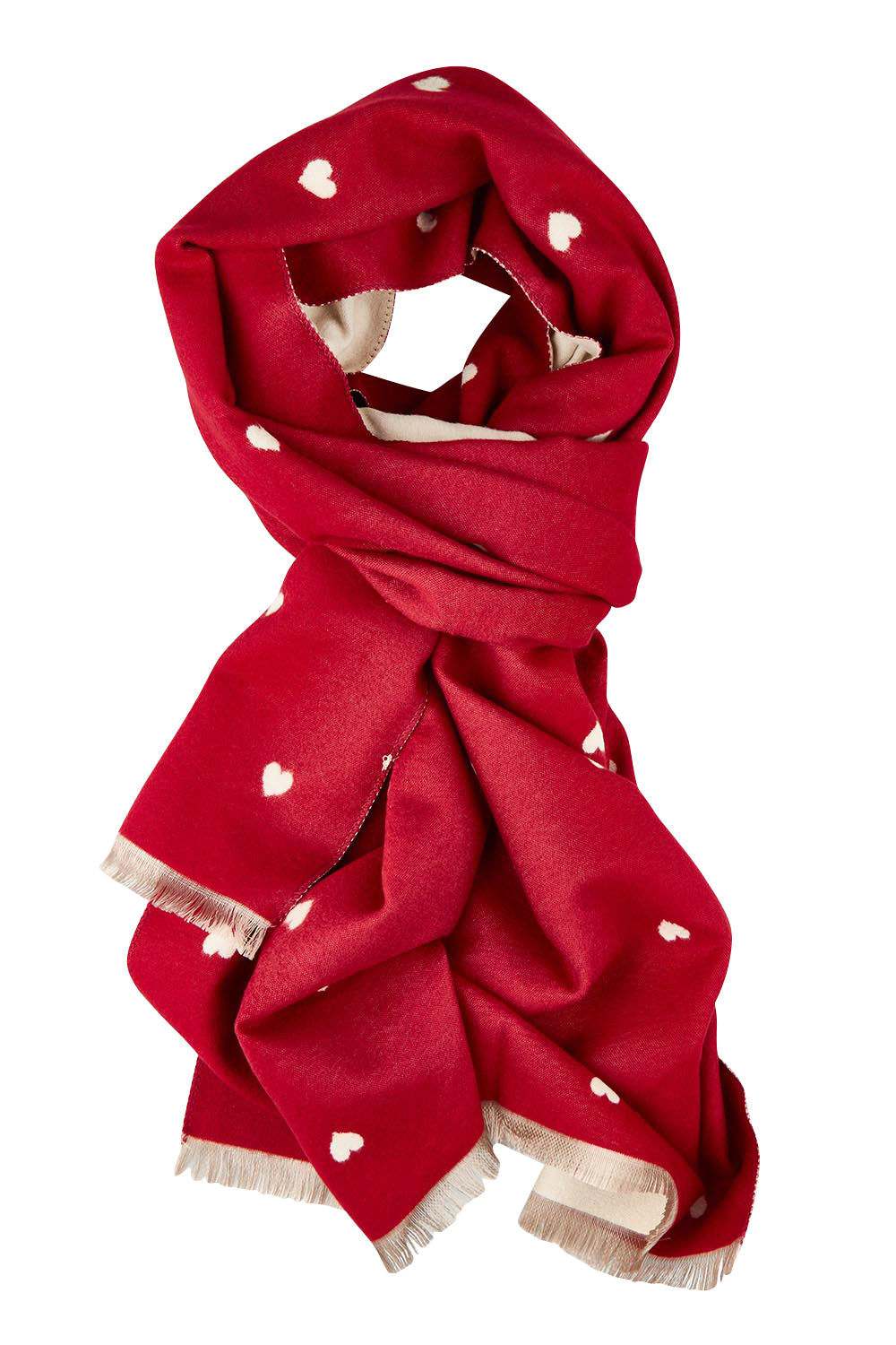 Holly Heart Scarf – Red