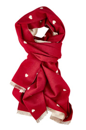 Holly Heart Scarf – Red
