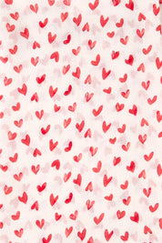 Product shot of the Ruby Heart Lightweight Scarf - Red in colour Red, from the back