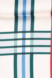 Product shot of the Satin Neck Scarf - Redcheck in colour Redcheck, from the back