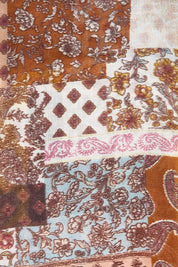 Product shot of the Tara Patchwork Lightweight Scarf - Patchwork in colour Patchwork, from the back