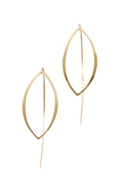 Product shot of the Teardrop Earrings in colour Gold (Metallics), from the front