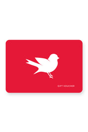 Product shot of the $750 Gift Voucher in colour Red (undefined), from the front