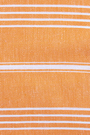 Product shot of the Hammamas Original Cotton Towel in colour Orange, detail