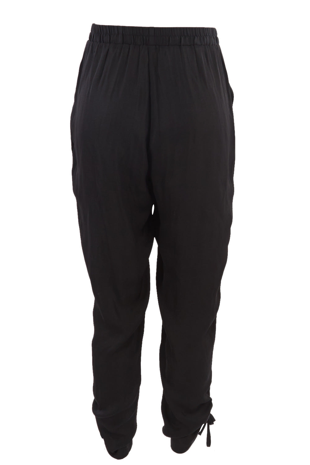 Product shot of the Luxe Pant in colour Black (Black), from the back