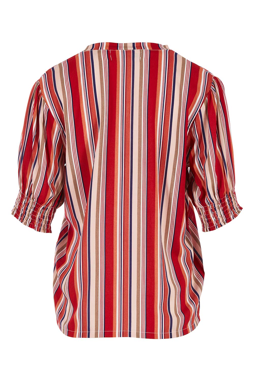Preloved Printed V Neck Top - Striped