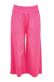 Product shot of the Wide Leg Ponte Pant – Pink in colour Pink, from the front