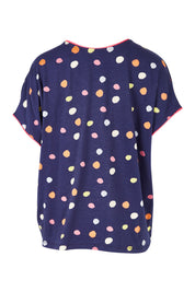 Product shot of the Multi Spot Tee in colour Multispot (Blue), from the back
