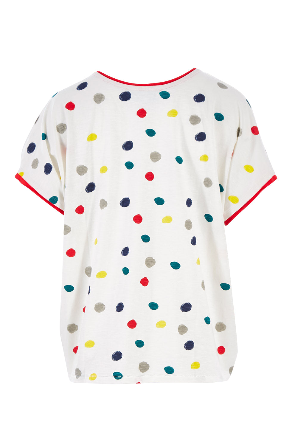 Product shot of the Multi Spot Tee in colour Multispot (White), from the back