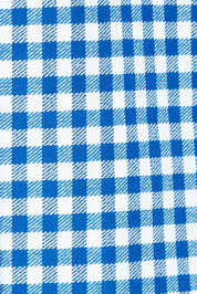 Product shot of the Long Line Blazer in colour Bluecheck (Blue), detail