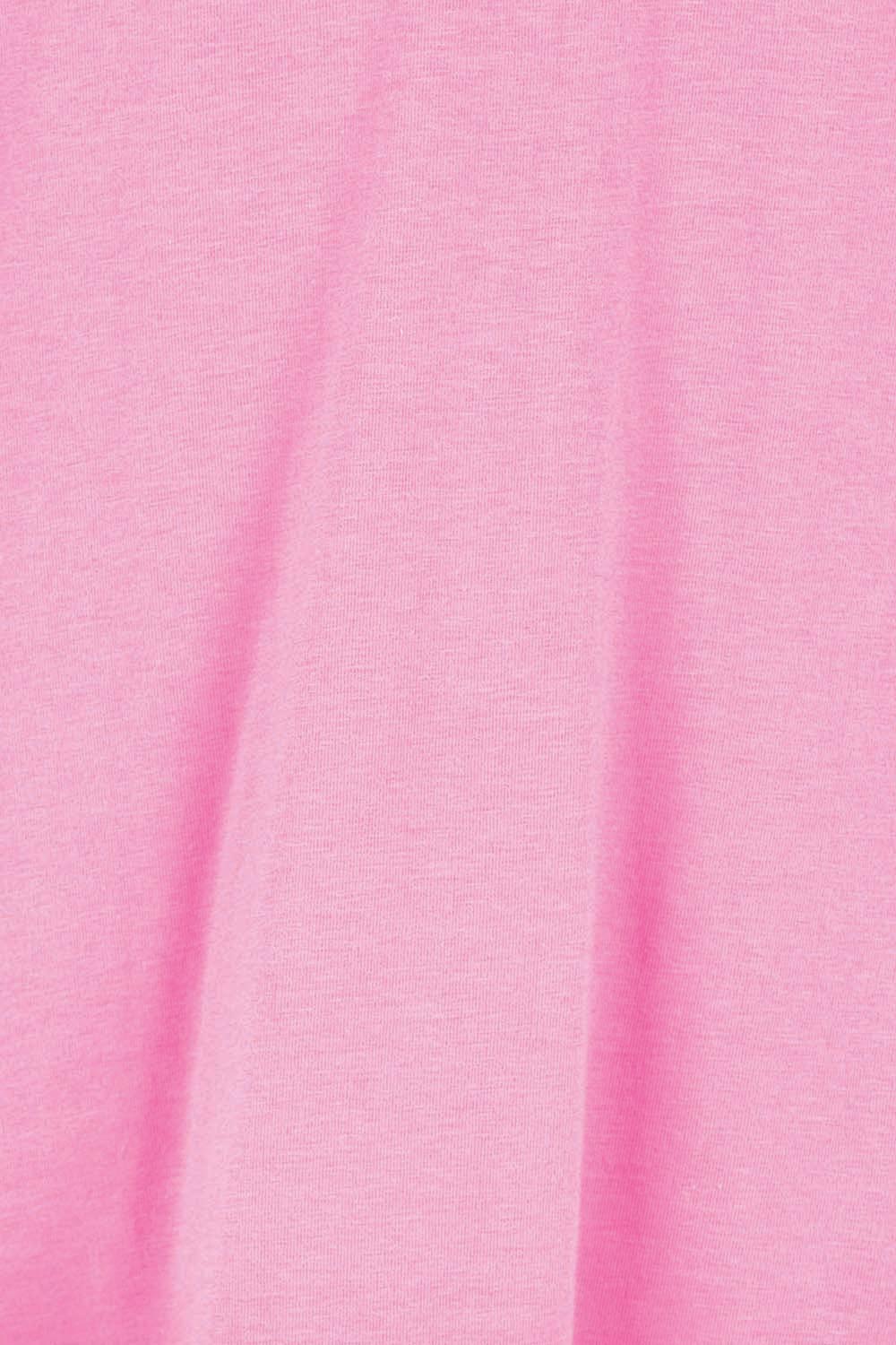 Product shot of the Ruffle Sleeve Top – Pink in colour Pink, showing detail