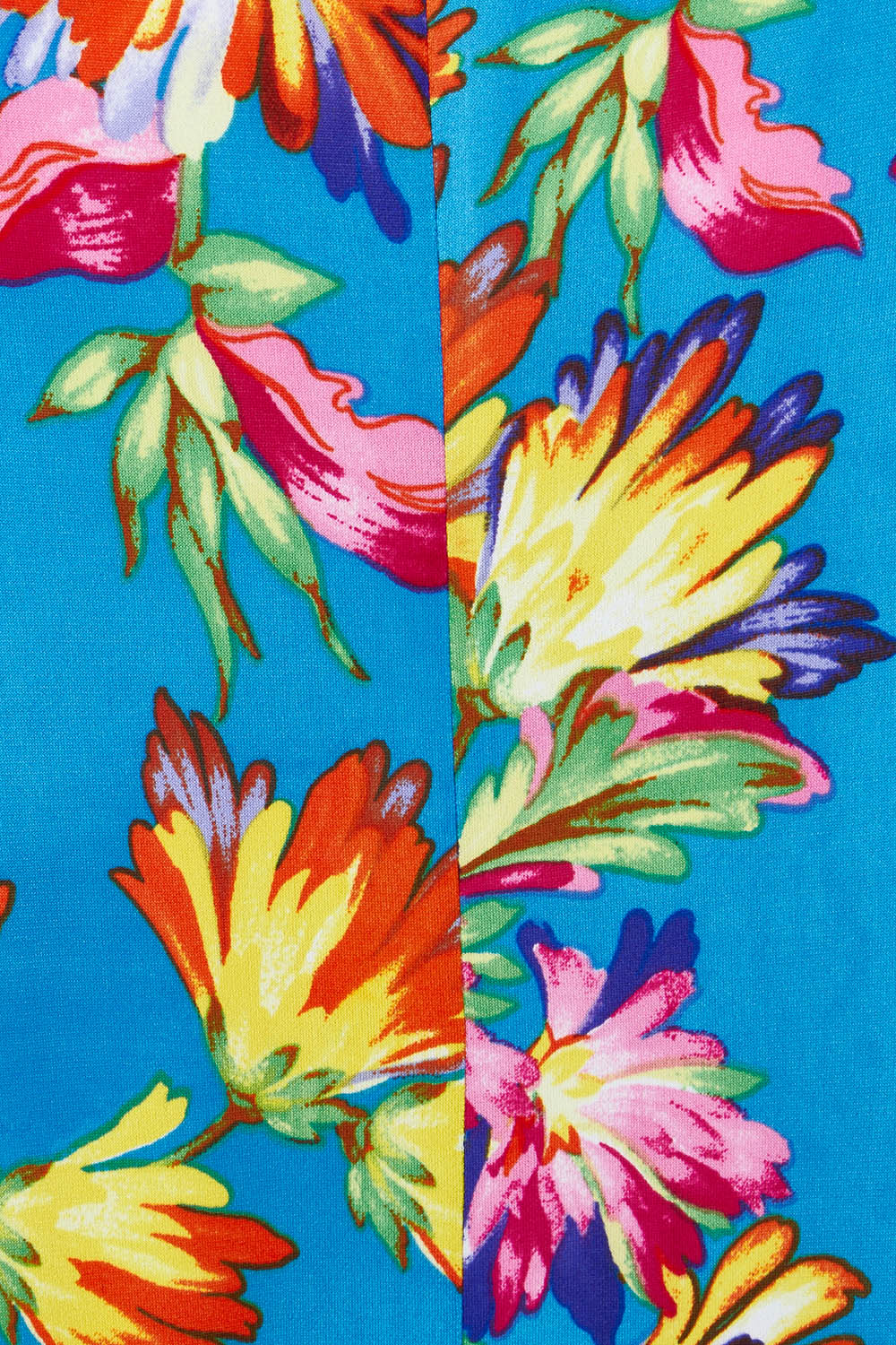 Product shot of the Ruffle Skirt in colour Garden (Blue), detail