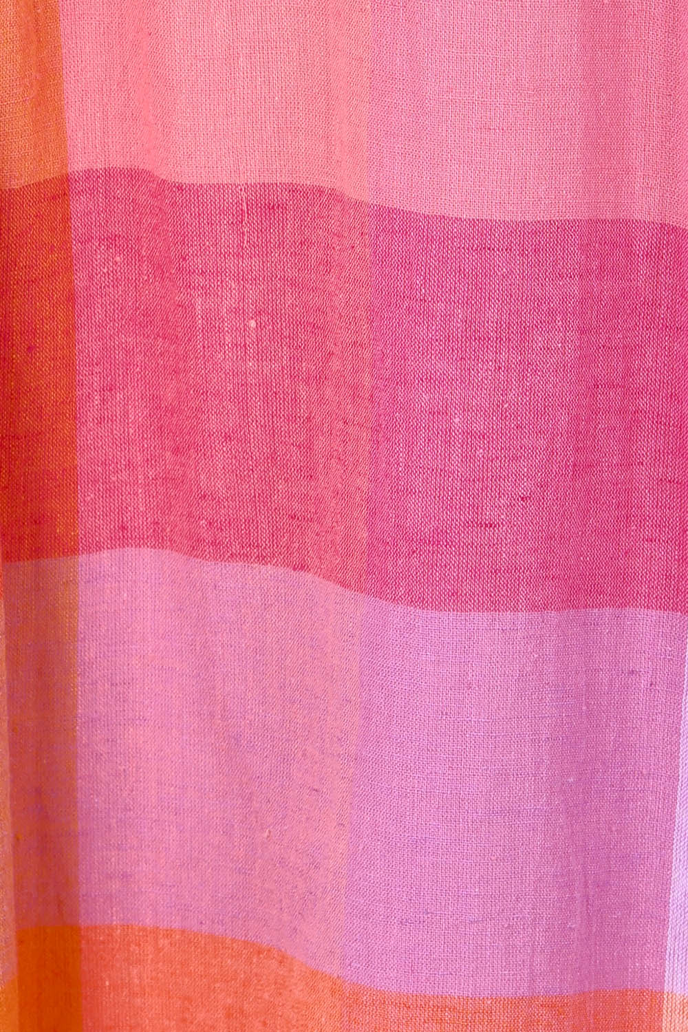 Product shot of the Yarn Dyed Cotton Pleat Front Skirt in colour Sherbet (Pink), detail
