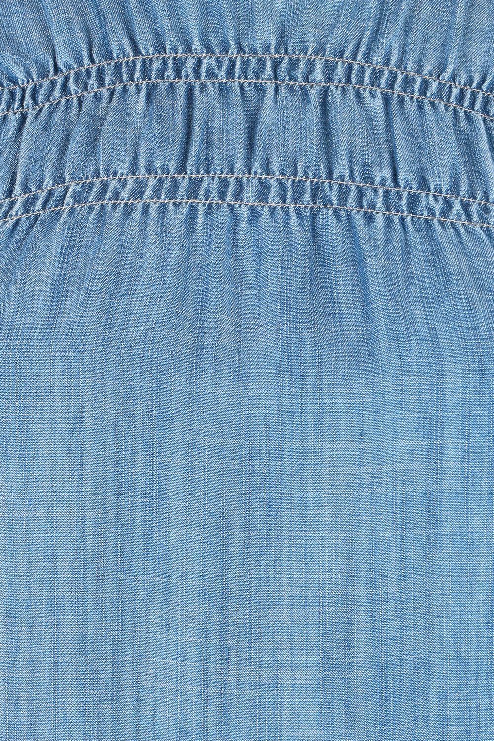 Product shot of the Frill Hem Dress in colour Blue (Blue), detail