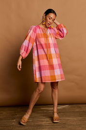 Preloved Yarn Dyed Cotton Sundress - Sherbet