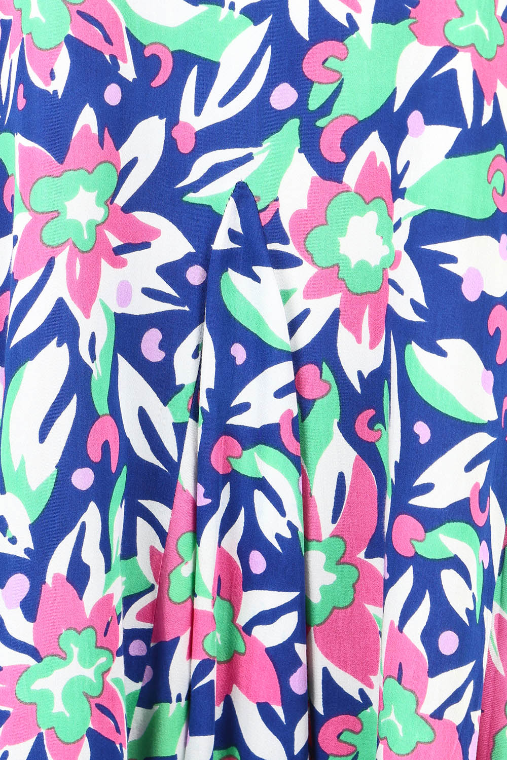 Product shot of the Flared Hem Dress in colour Floral, detail