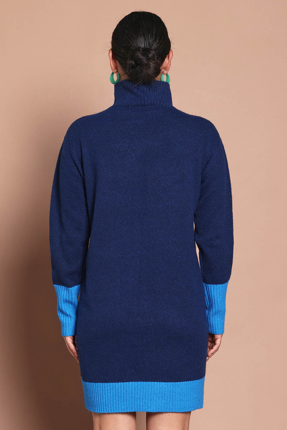 Two Tone Knit Dress – Blueberry