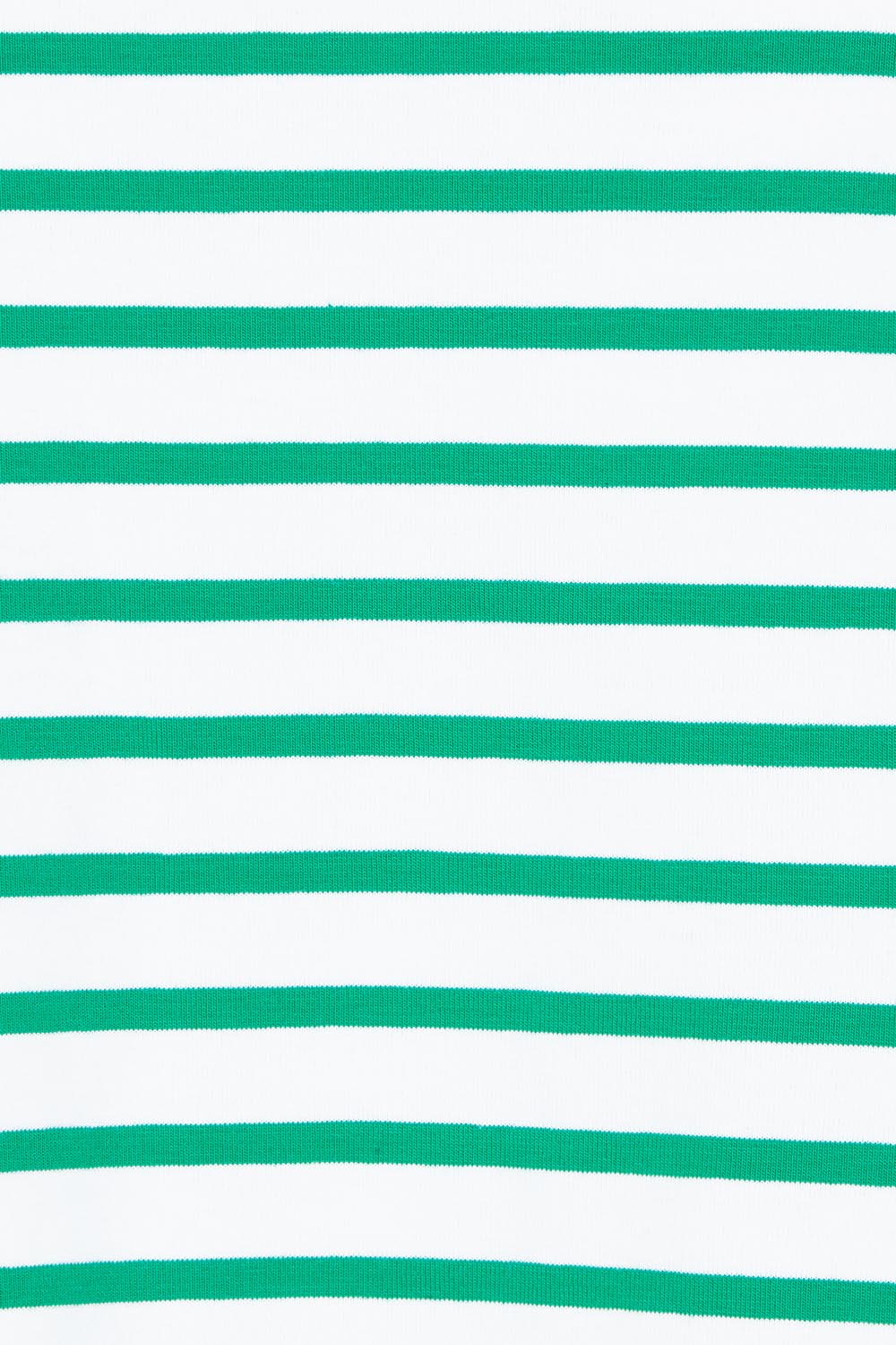 Product shot of the Cotton Stripe Long Sleeve Top in colour Whitegreen (Green), detail