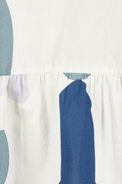 Product shot of the Cotton Pull On Pant in colour Abstract (Blue), detail
