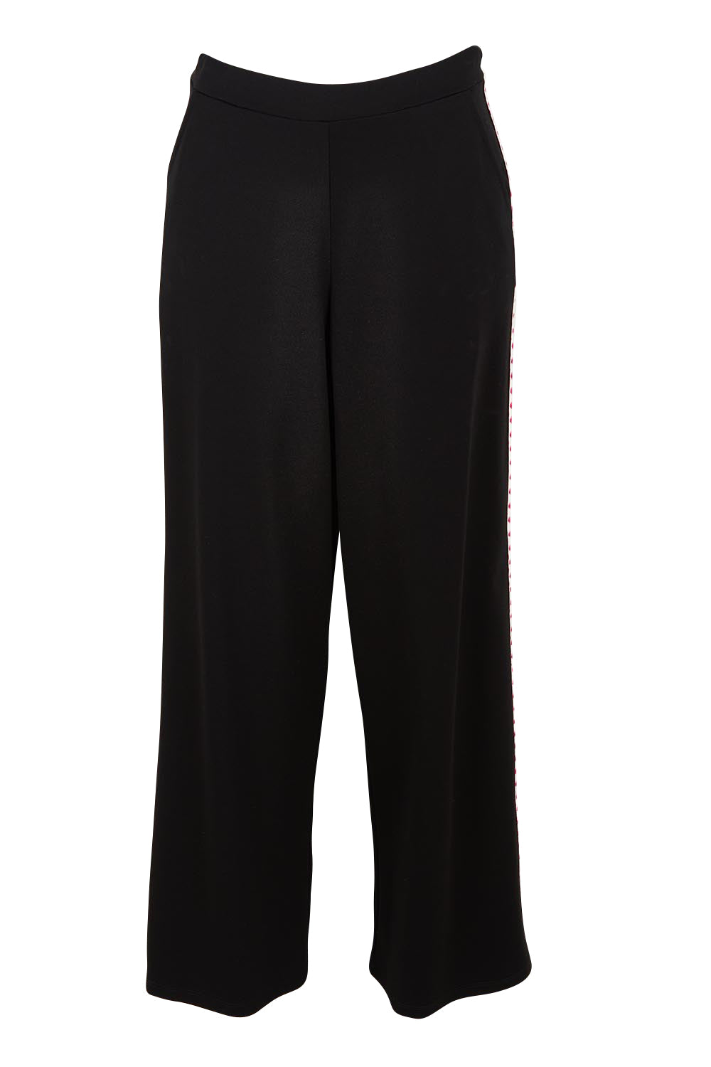 Product shot of the Love Trim Pants in colour Black (Black), from the front