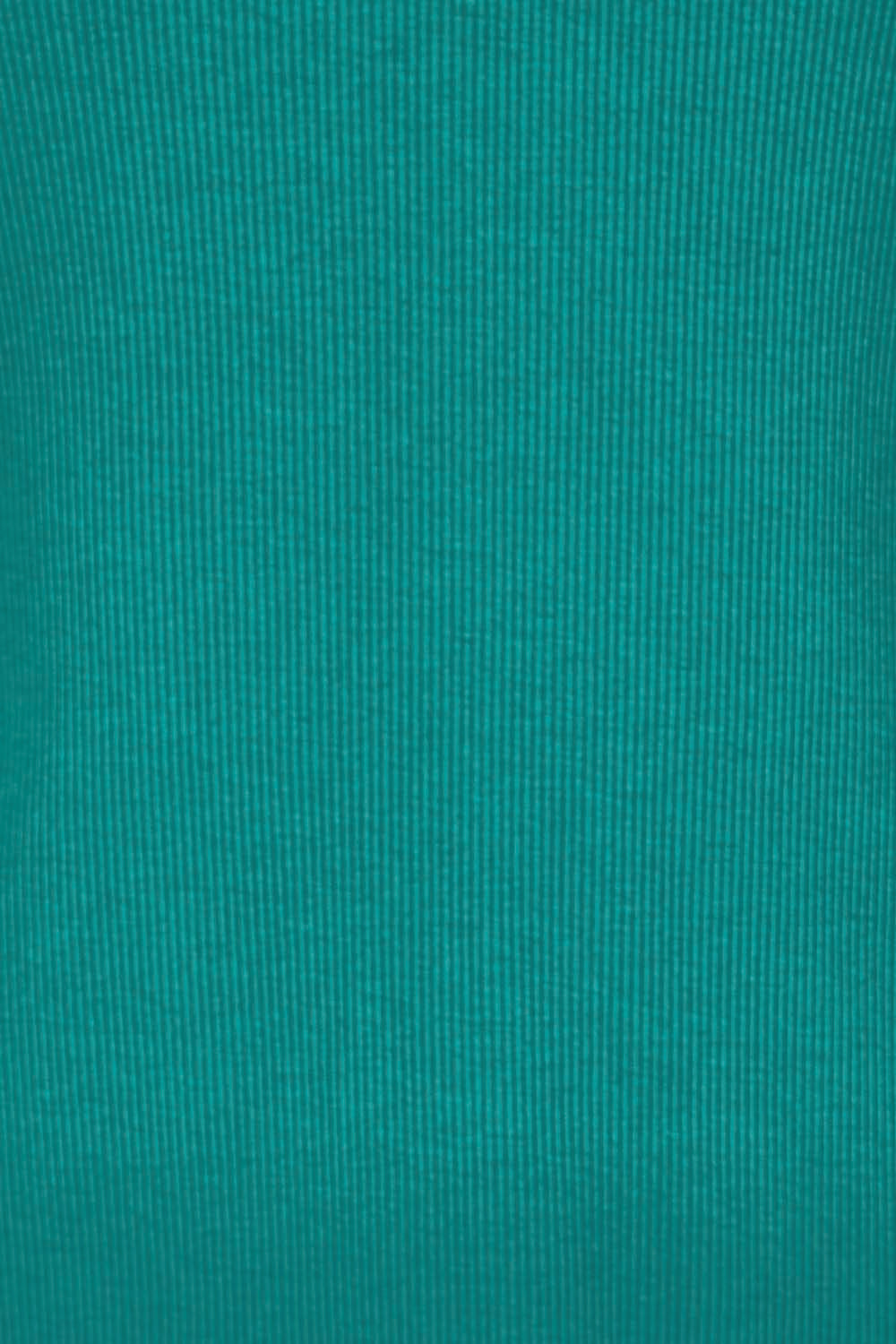 Product shot of the Cotton Blend Tank Top – Green in colour Green, showing detail