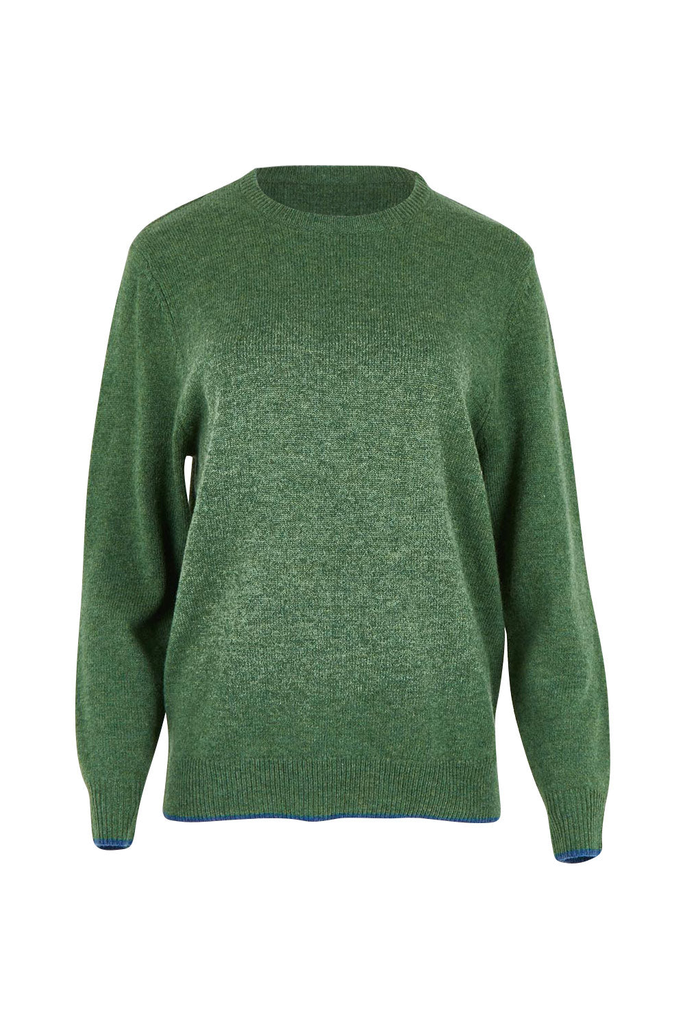 Wool Two Tone Jumper – Moss