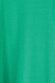 Product shot of the Cotton Jersey T-Shirt Dress – Green in colour Green, showing detail