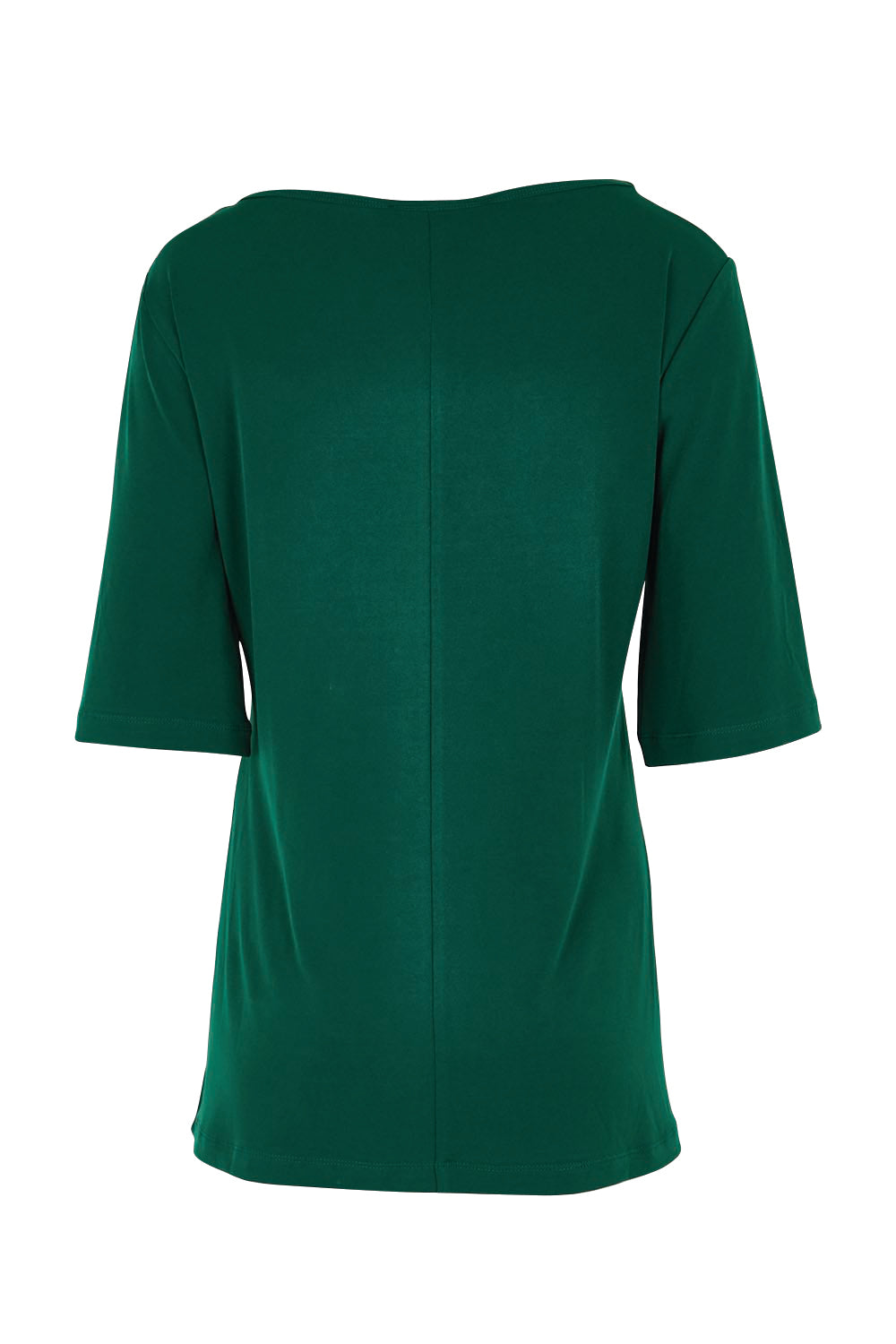 Product shot of the Side Split Tunic Top – Posygreen in colour Posygreen, from the back