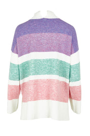 Product shot of the Mock Neck Tunic in colour Sunrise, from the back