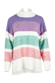 Product shot of the Mock Neck Tunic in colour Sunrise, from the front