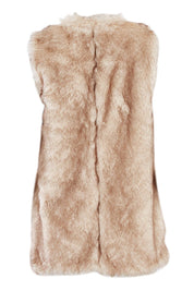 Product shot of the Faux Fur Vest in colour Fur, from the back