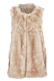 Product shot of the Faux Fur Vest in colour Fur, from the front