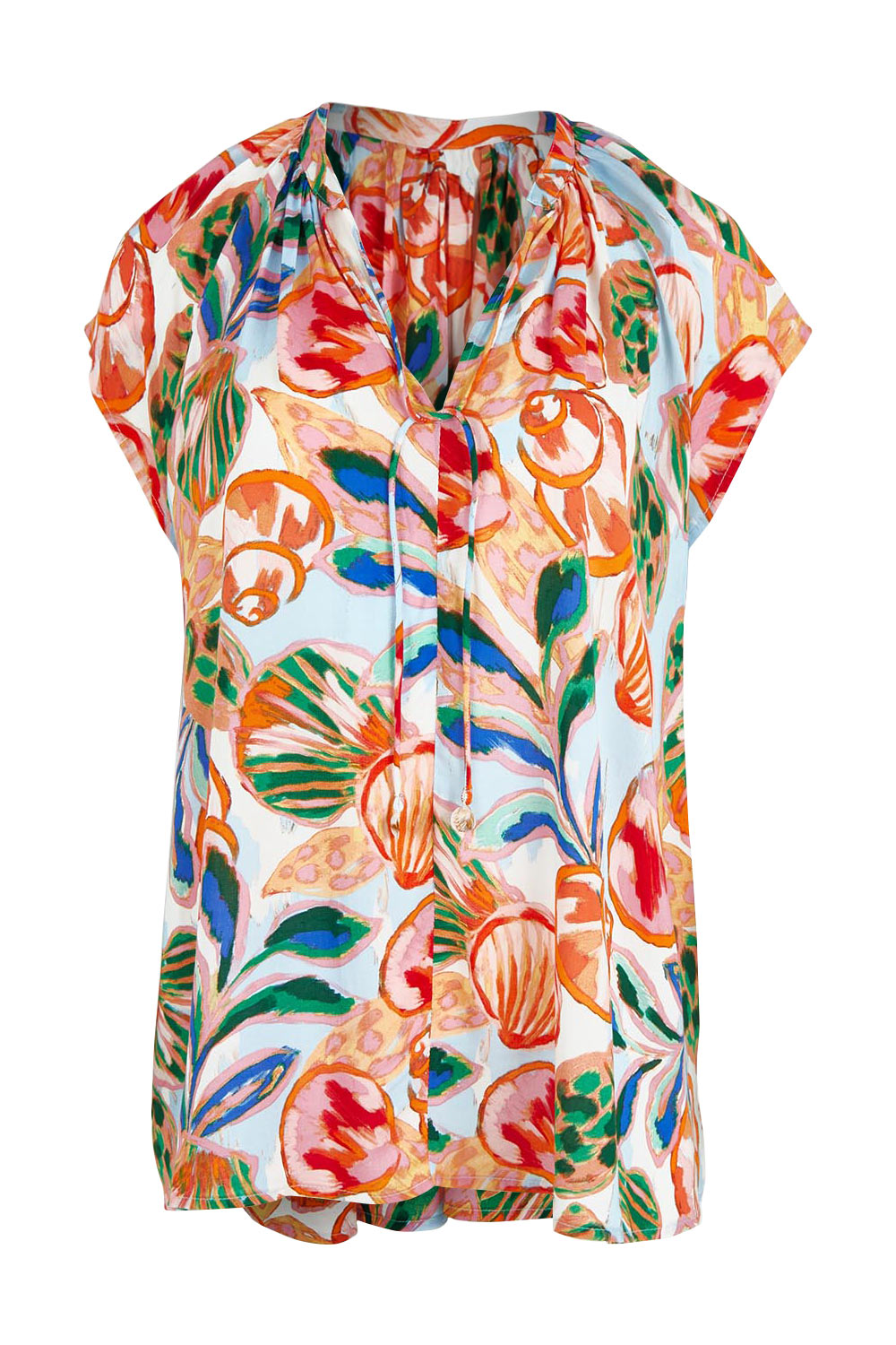 Product shot of the Baja Top in colour Tide, from the front
