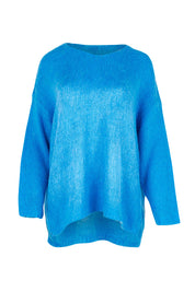 Product shot of the Lyon Relaxed Jumper in colour Cobalt (Blue), from the front