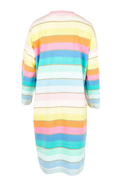 Product shot of the Niseko Cardigan in colour Pastel, from the back