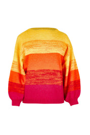 Product shot of the Valenza Jumper in colour Sunrise, from the front