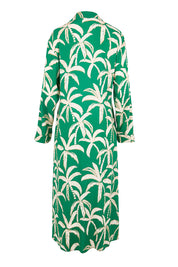 Product shot of the Congo Midi Shirt Dress – Palm in colour Palm, from the back