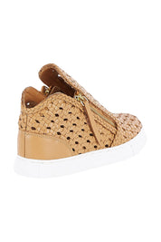 Product shot of the Asher Sneaker in colour Natural, from the back