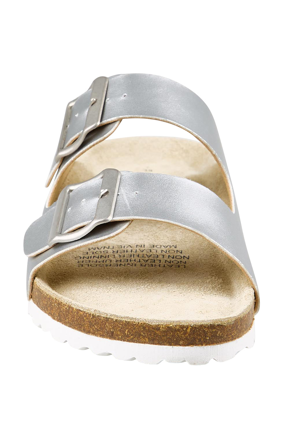 Product shot of the Ibiza Slide - Silver in colour Silver, showing detail