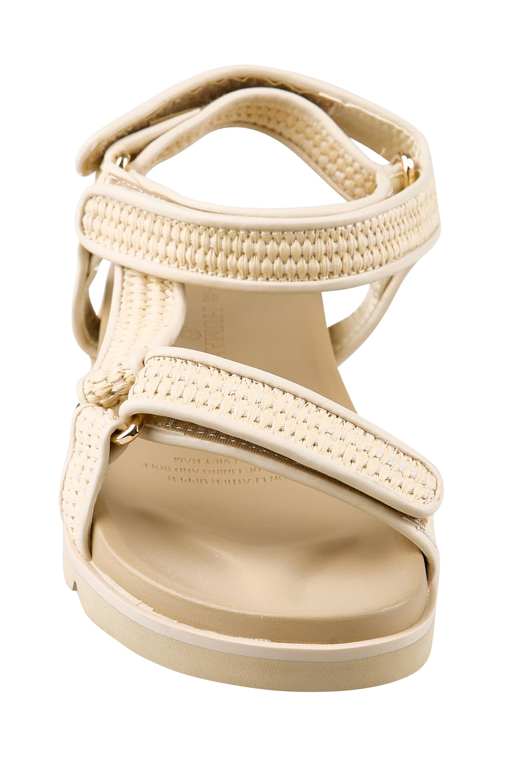 Product shot of the Reva Sandal - Natural in colour Natural, showing detail