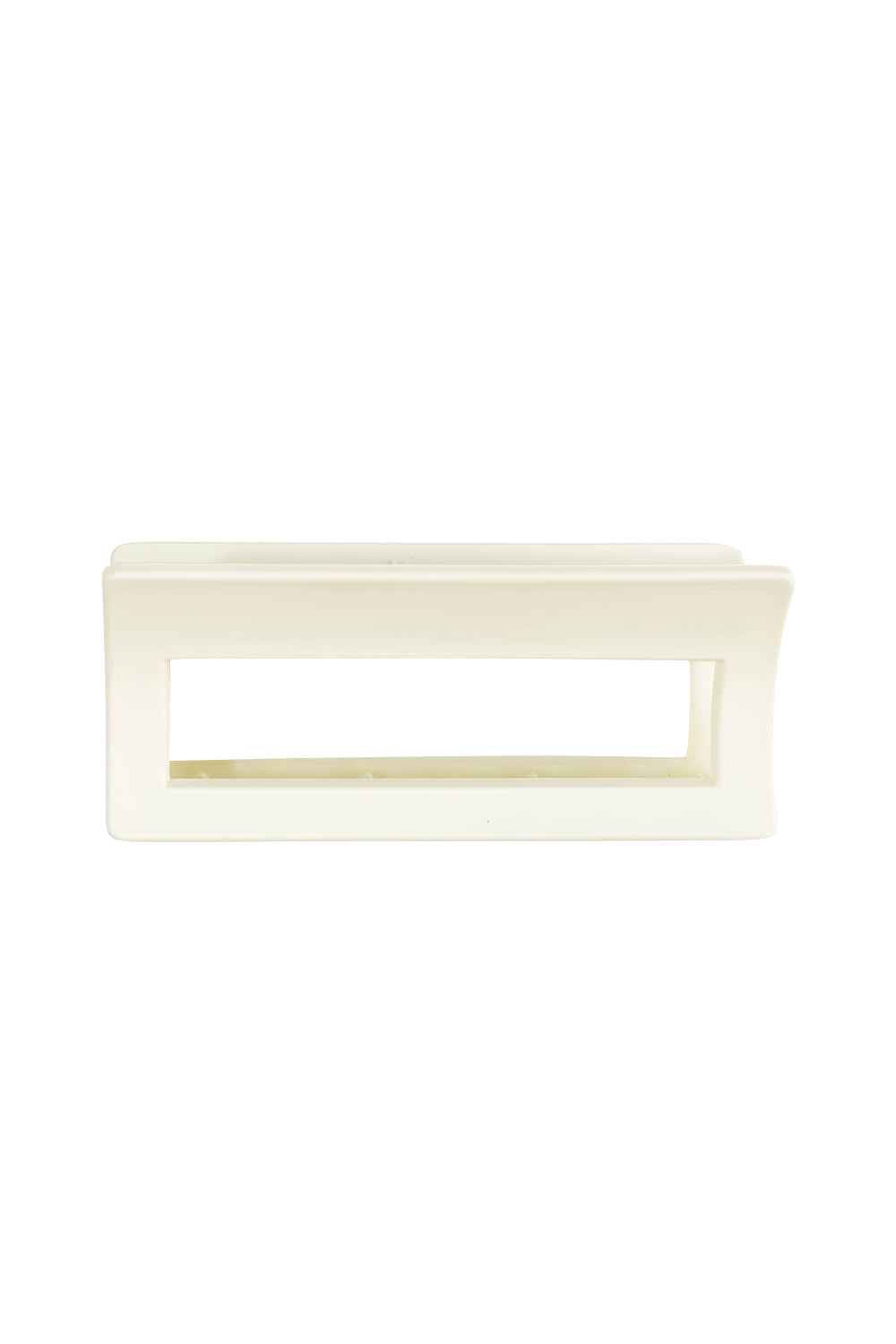 Product shot of the Bridget Hair Claw Clip in colour Ivory, from the front