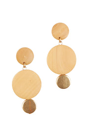 Product shot of the Lima Earrings in colour Natural, from the front